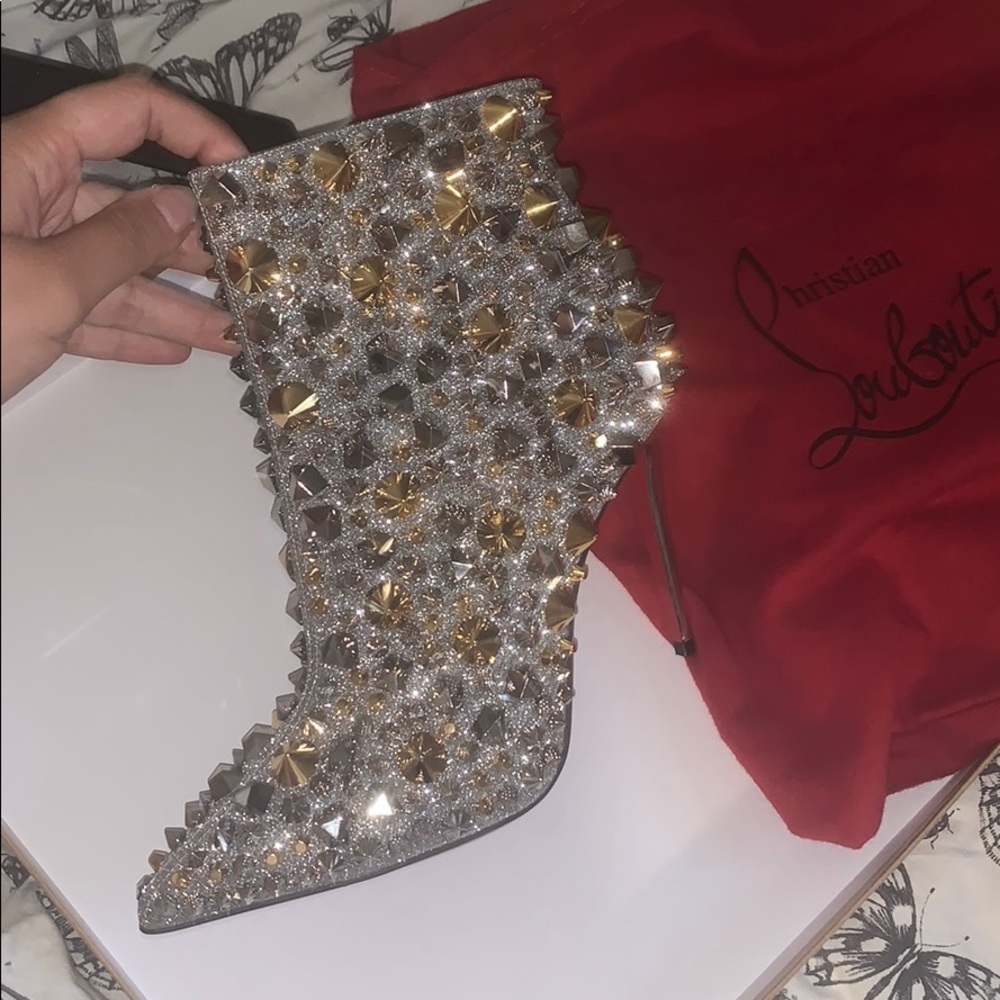 SO FULL KATE 100 CALF GLITTER/SPECCHIO HEELS